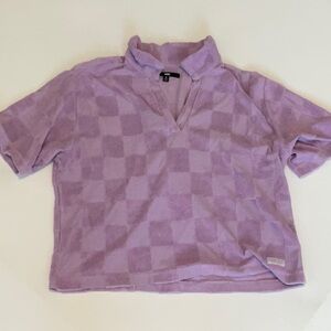 Vans Purple Boxy Polo Tee